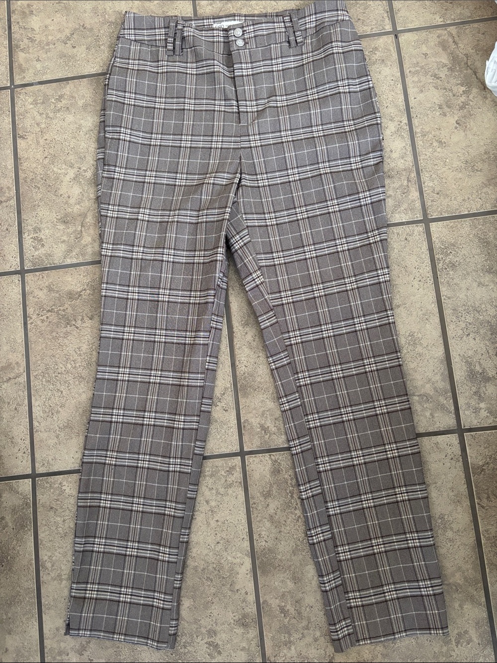 Cato Size 10 Plaid Hi-Rise Pants